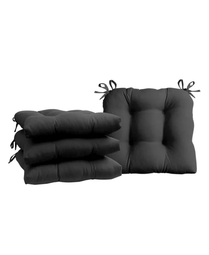 Arlee Home Fashions Micro Fiber Set of Four Chair Pad Seat Cushions - Intensery