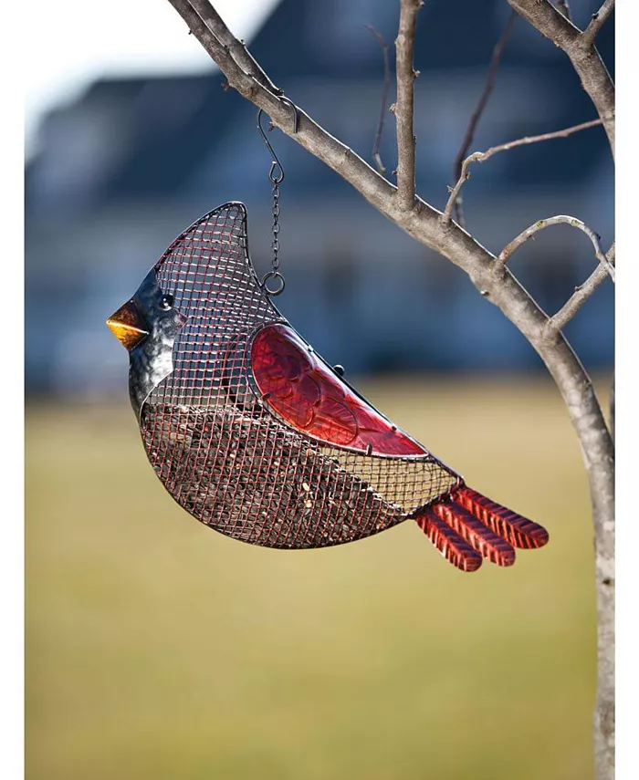 Evergreen Garden Cardinal Mesh Bird Feeder - Intensery