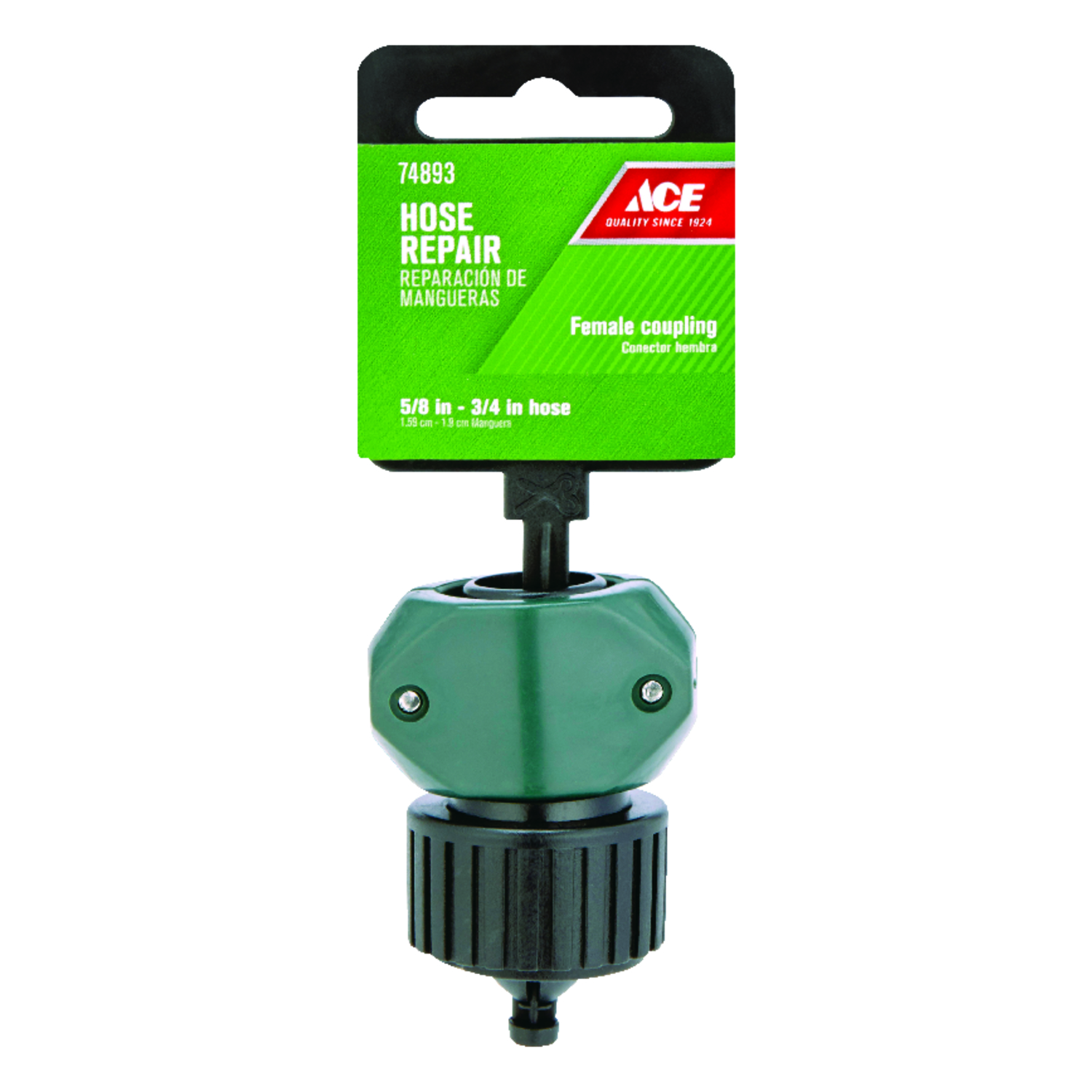 Ace 5/8 \u0026 3/4 in. Nylon/ABS Threaded Female Hose Mender Clamp - Intensery