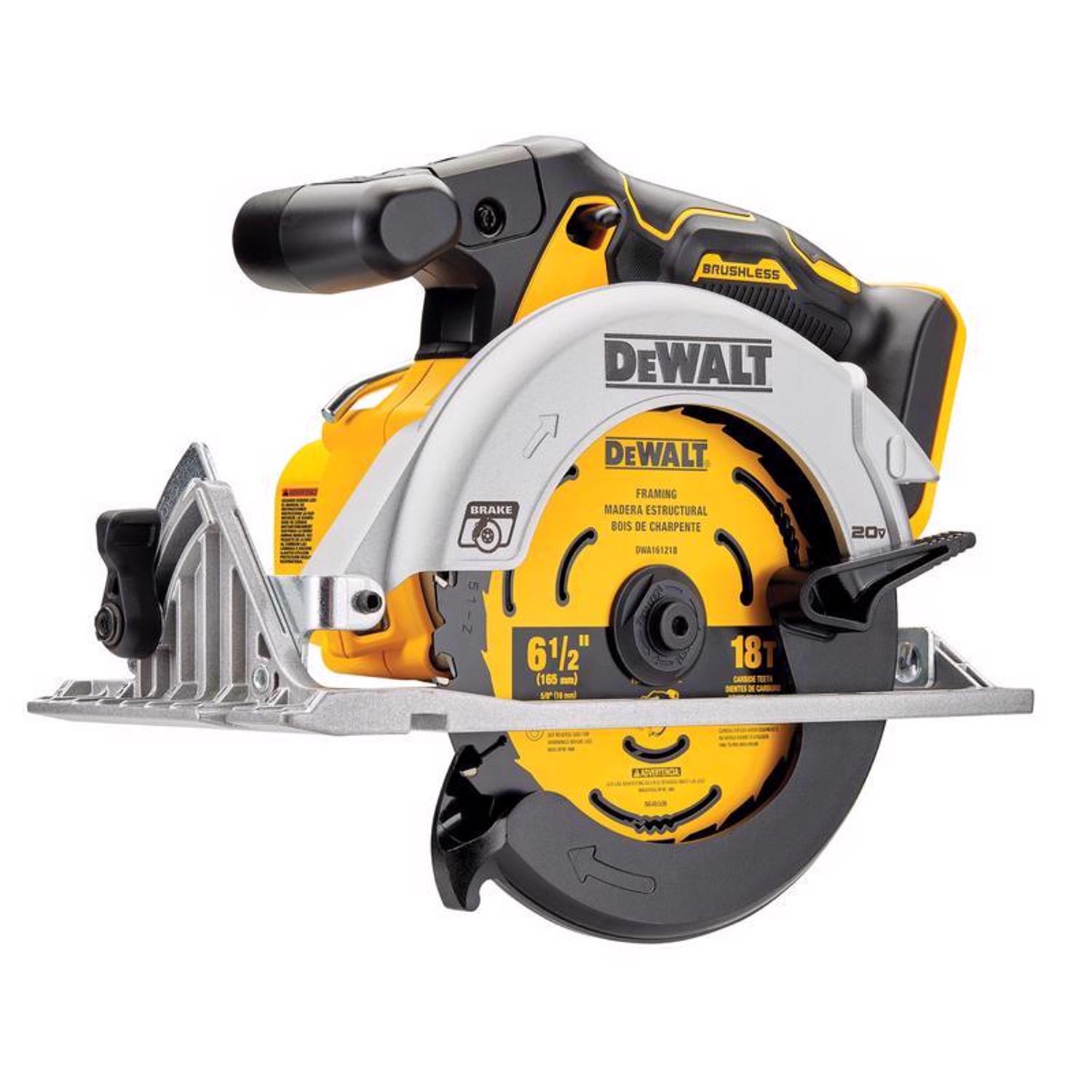 DeWalt 20V MAX 6-1/2 in. Cordless Brushless Circular Saw with Brake Tool Only - Intensery