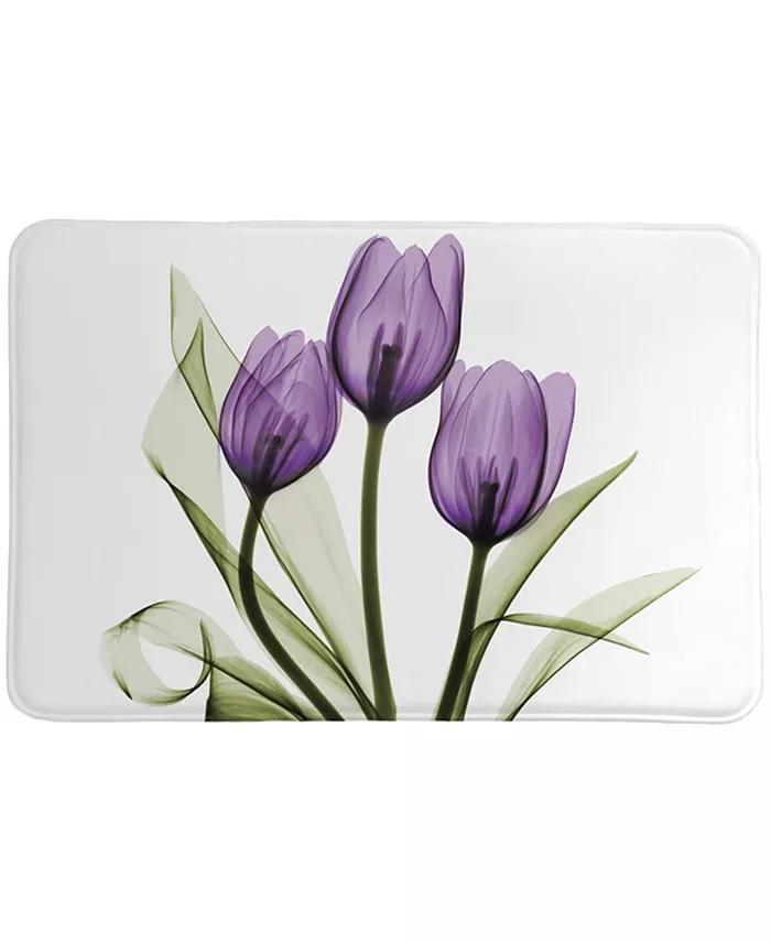 Laural Home Purple Tulip Memory Foam Rug - Intensery