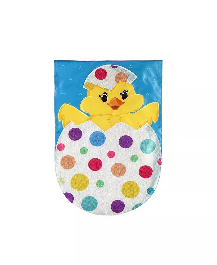 Evergreen Polka-Dot Easter Egg Garden Applique Flag 12.5 x 18 Inches Indoor Outdoor Decor - Intensery