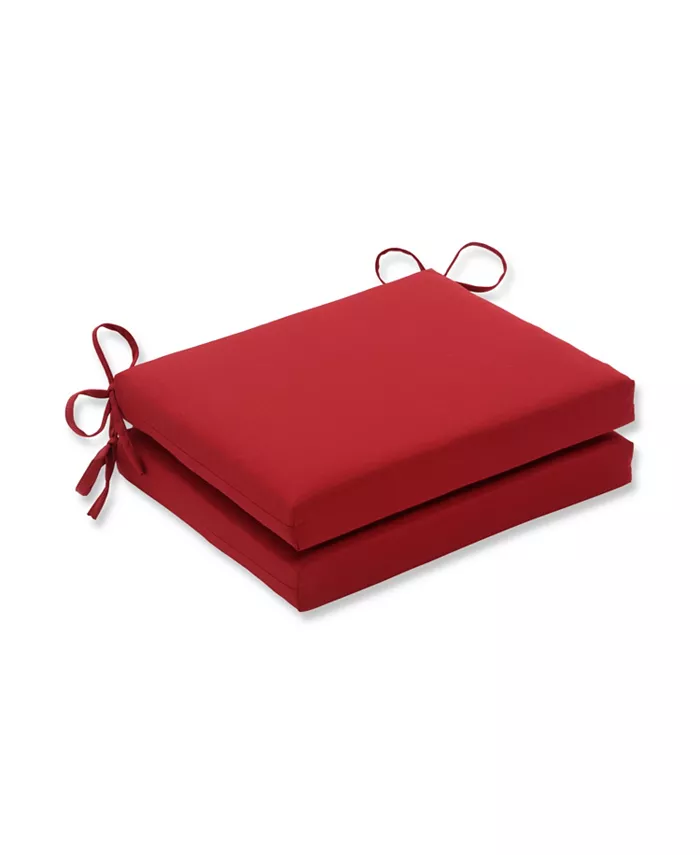 Pillow Perfect Pompeii Red Squared Corners Seat Cushion - Intensery