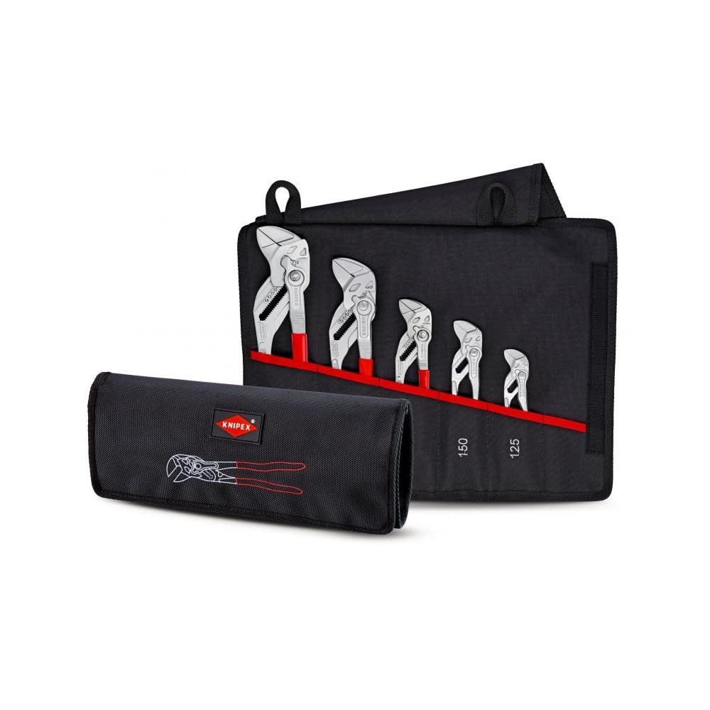 Knipex Pliers Wrench Set in Tool Roll 5pc - Intensery