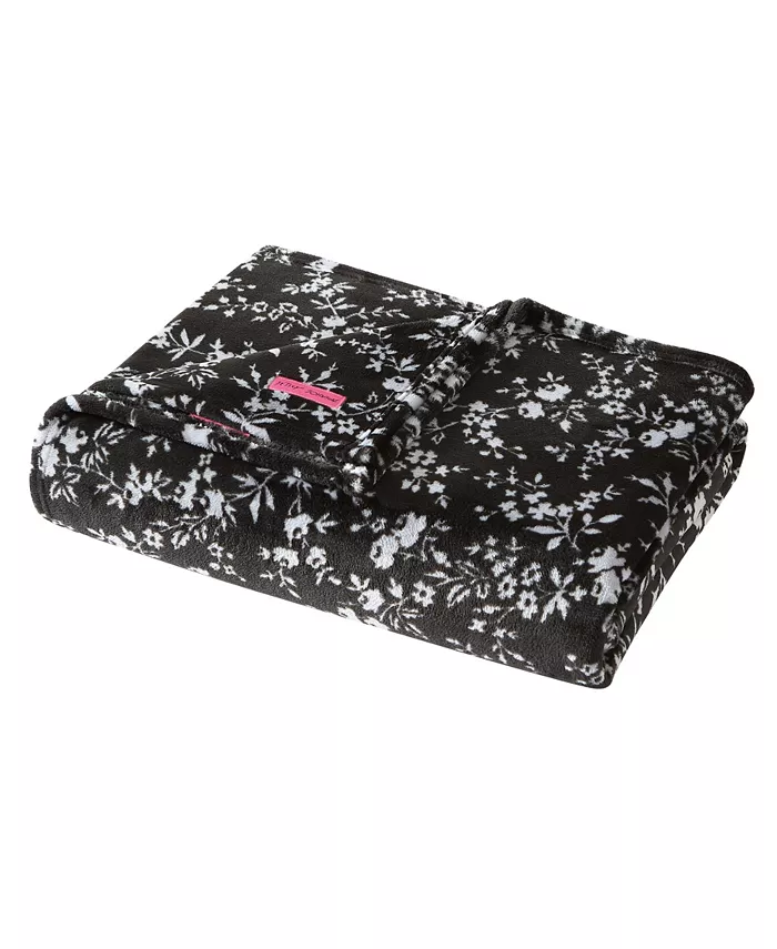 Betsey Johnson Pretty Floral Ultra Soft Plush Blanket， Full Queen - Intensery
