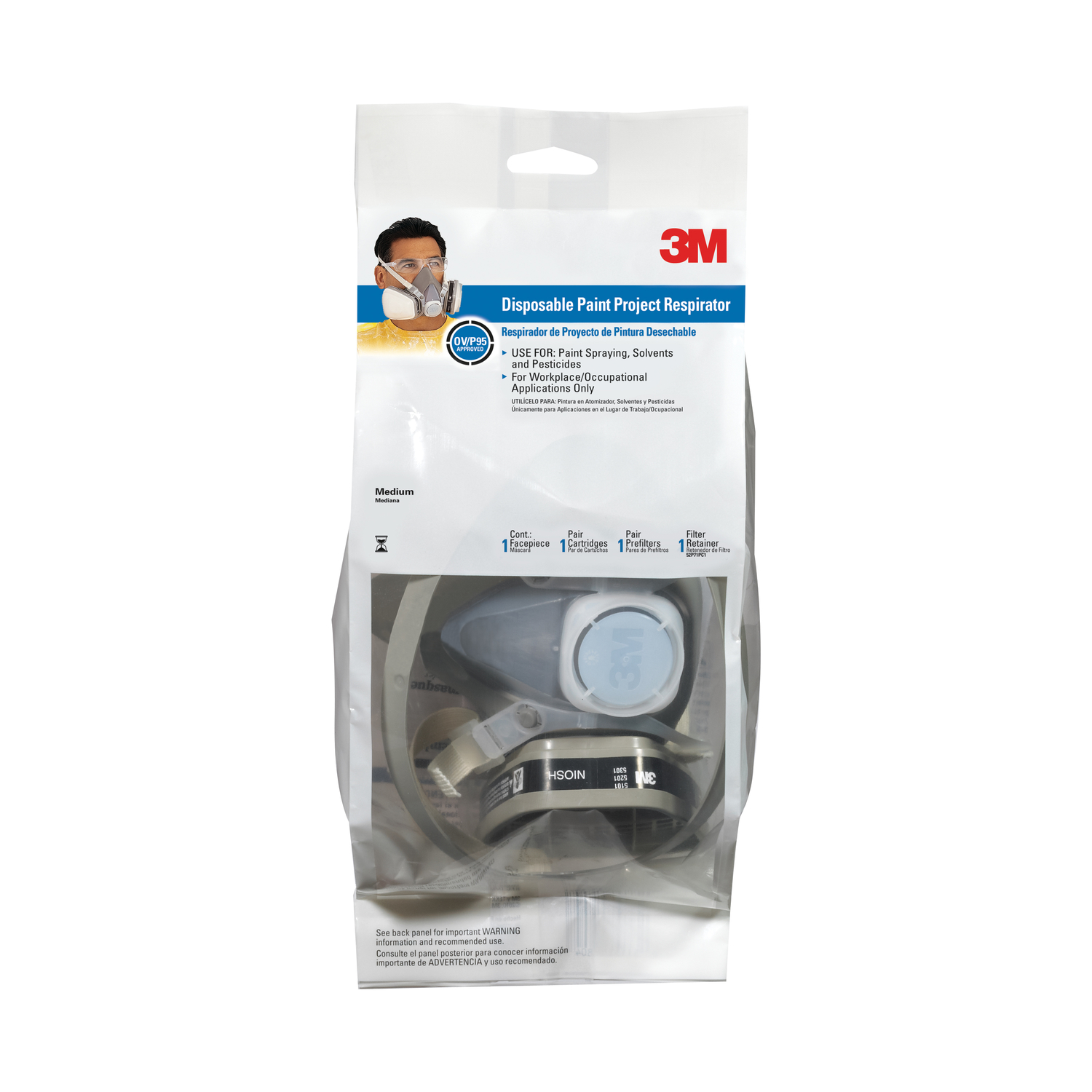 3M P95 Paint Project Disposable Respirator 5000 M 1 pc - Intensery