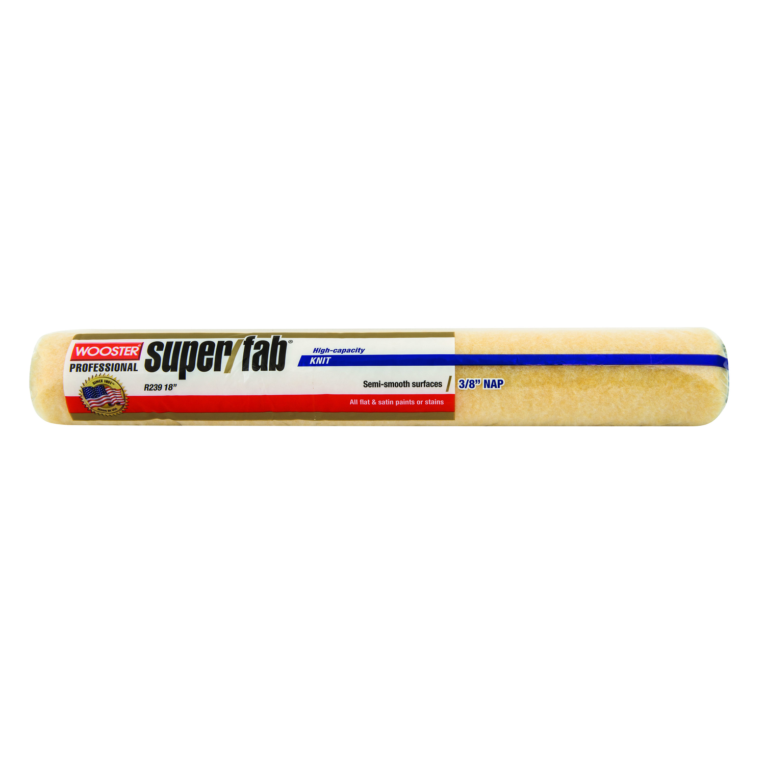 Wooster Super/Fab Fabric 18 in. W X 3/8 in. Regular Paint Roller Cover 1 pk - Intensery