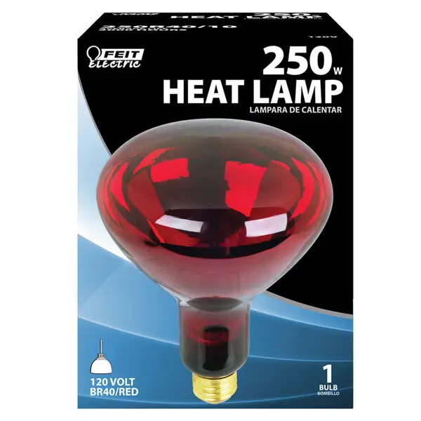 FEIT Electric 250-Watt BR40 Red Heat Lamp - Intensery