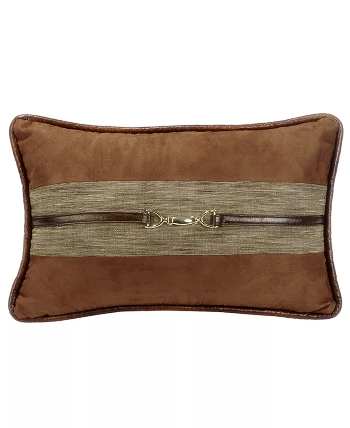 HiEnd Accents Suede 12x19 Pillow with Buckle Detail - Intensery