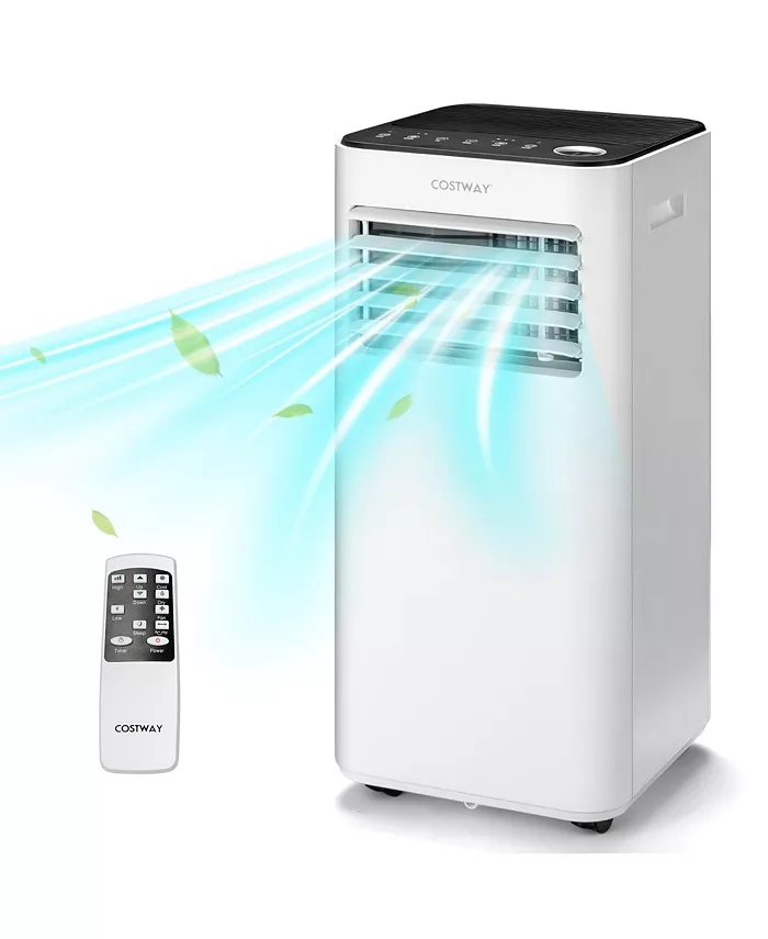 Costway 8000 BTU Portable Air Conditioner 3-in-1 Air Cooler with Fan Dehum Sleep Mode - Intensery