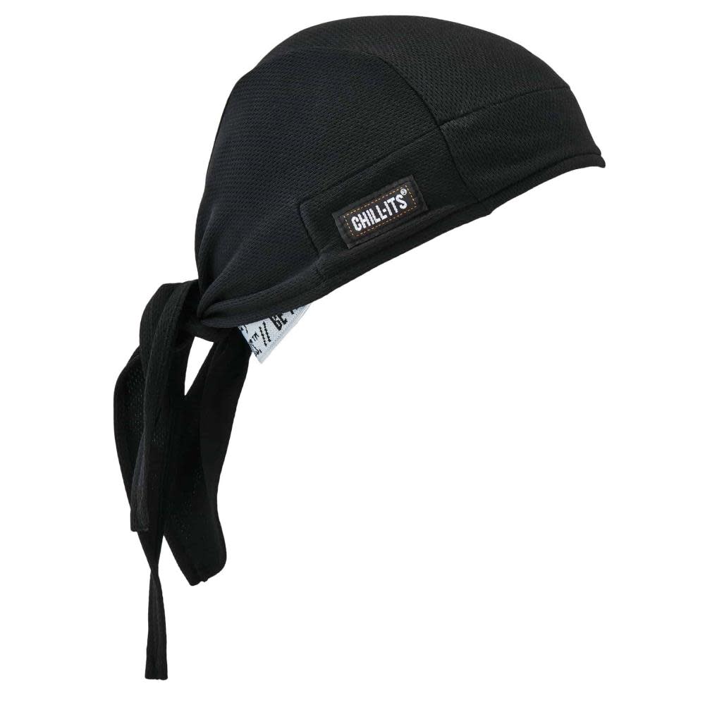 Ergodyne Chill Its 6615 High Performance Bandana Do Rag Black - Intensery