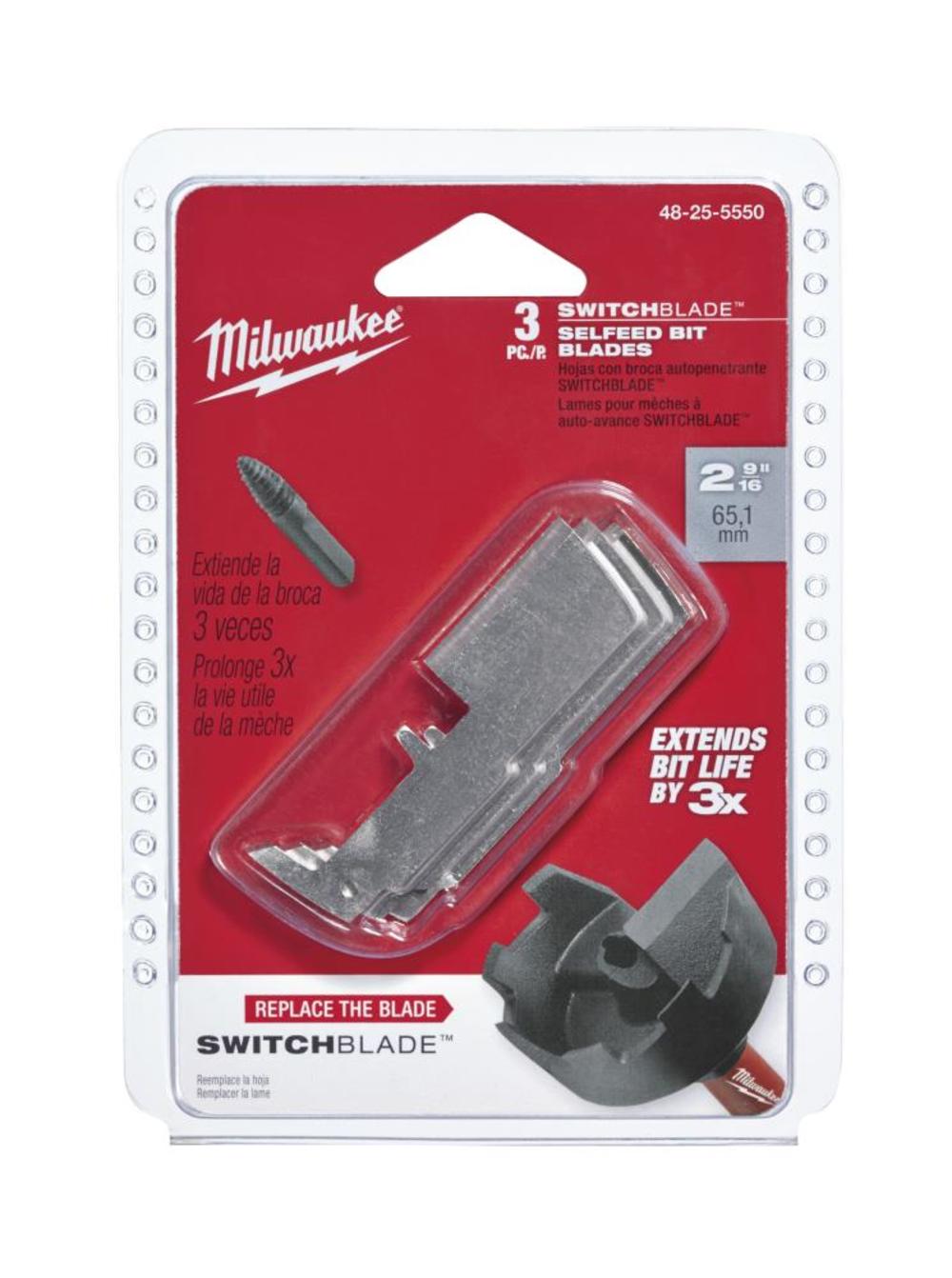 Milwaukee 2-9/16 in. SwitchBlade Replacement Blade 3PK 48-25-5550 from Milwaukee - Intensery