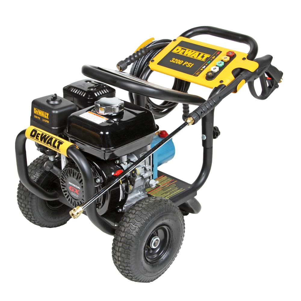 DEWALT DXPW60603 3200 PSI at 2.8 GPM HONDA with CAT Triplex Plunger Pump Cold Water Professional Gas Pressure Washer - Intensery