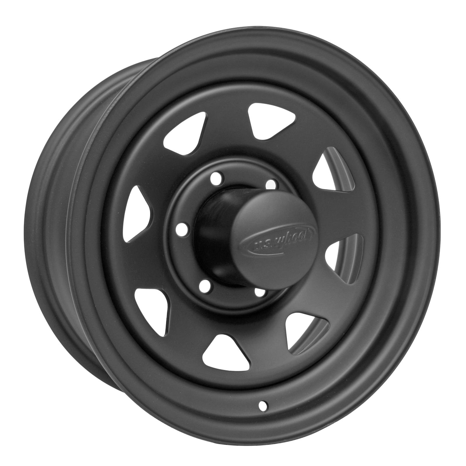 U.S. Wheel 704-5755 U.S. Wheel 704 Series Stealth 8-Spoke Matte Black Wheels - Intensery