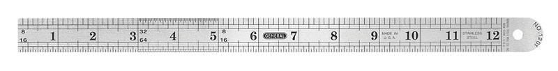 General 12 in. L X 1-3/4 in. W Stainless Steel Precision Rule Metric - Intensery
