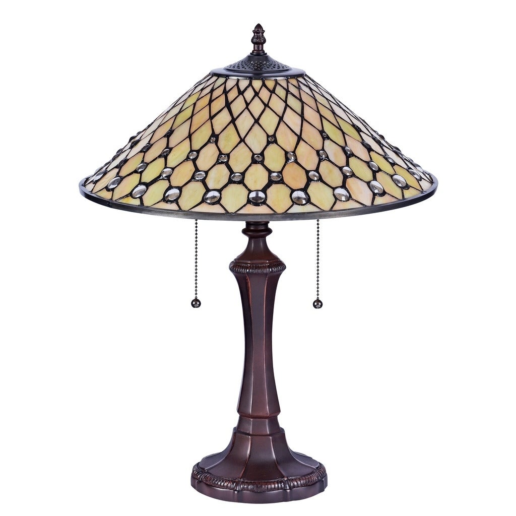 Tiffany Style 2-light Blackish Bronze Table Lamp - Intensery