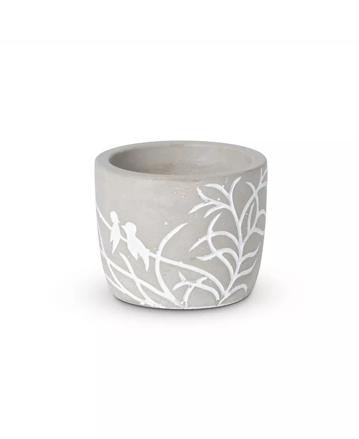 Park Hill Collection Lovebirds Silouette Cement Pot Small - Intensery