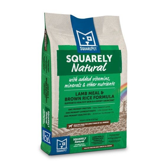 Square Pet SquarePet Squarely Natural Canine Lamb Meal and Brown Rice Dry Dog Food - 22 lb Bag - Intensery