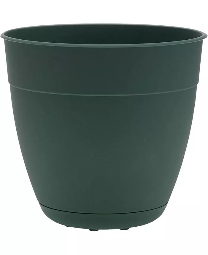 Bloem Ocean Series Dayton Recycled Ocean Plastic Planter， Turtle Green， 12 inches - Intensery