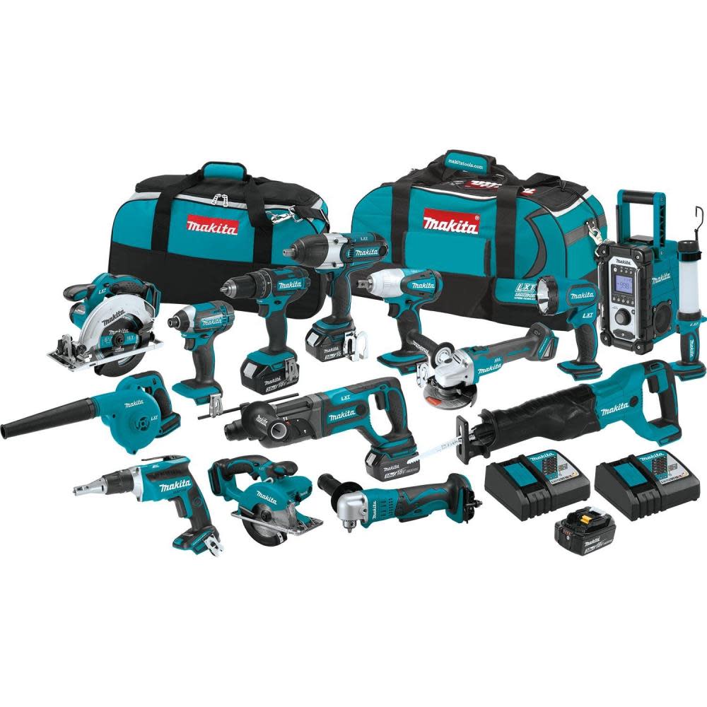 18V LXT Lithium-Ion Cordless 15-Pc. Combo Kit (3.0Ah) - Intensery