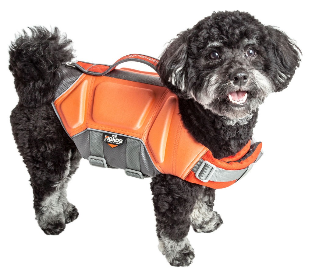 Dog Helios 'Tidal Guard' Multi-Point Strategically-Stitched Reflective Pet Dog Life Jacket Vest in Orange (X-Large) - Pet Life HA18ORXL - Intensery