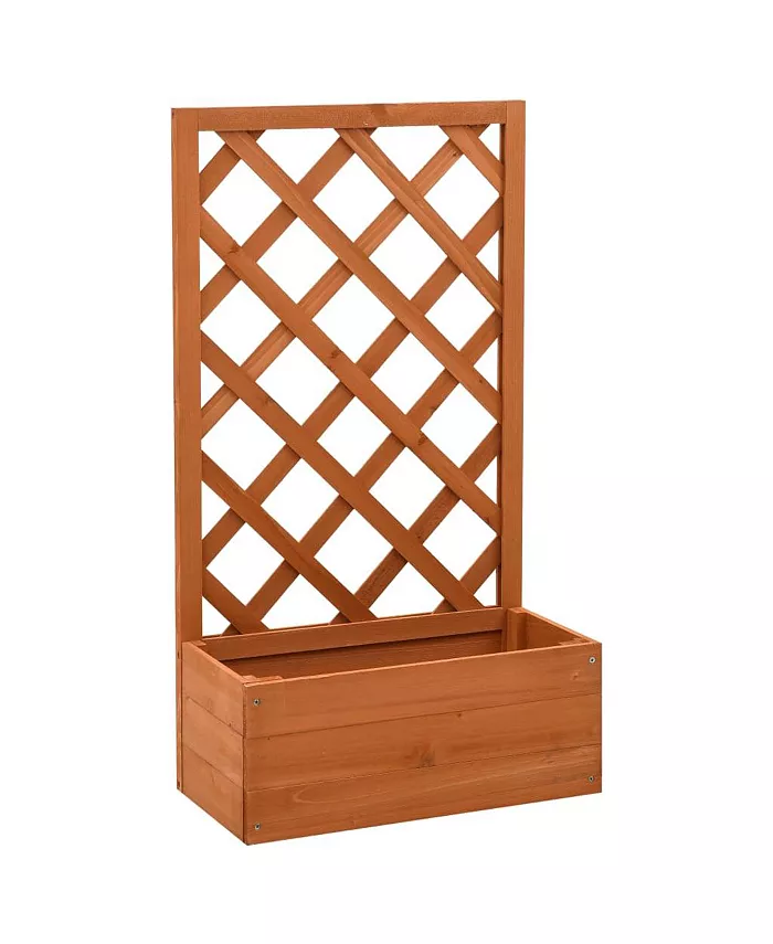 vidaXL Garden Trellis Planter Orange 19.7
