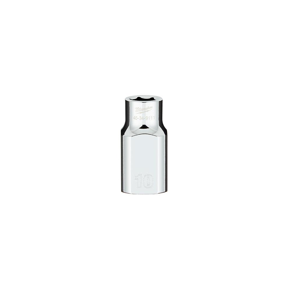 Milwaukee 1/2 in. Drive 10MM Metric 6-Point Socket with FOUR FLAT Sides 45-34-9111 from Milwaukee - Intensery