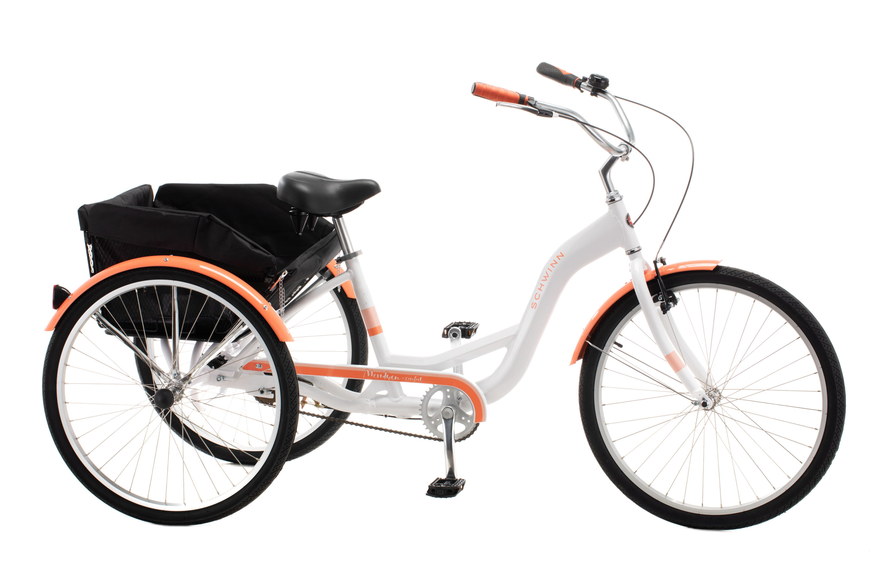 Schwinn Meridian Adult Tricycle, Single Speed, 26-inch Wheels, White - Intensery