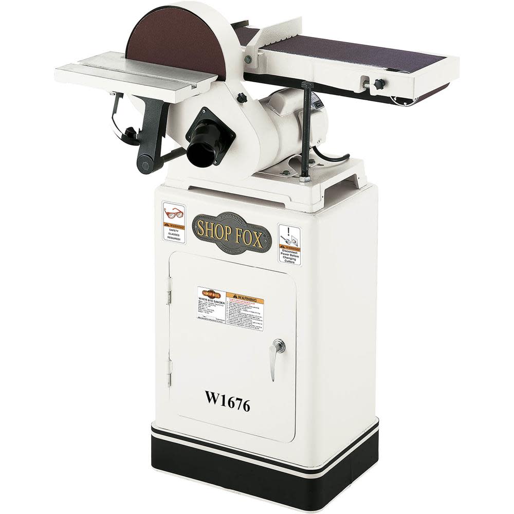 Shop Fox  6 Belt/10 Disc Combination Sander 110/220V 1HP - Intensery