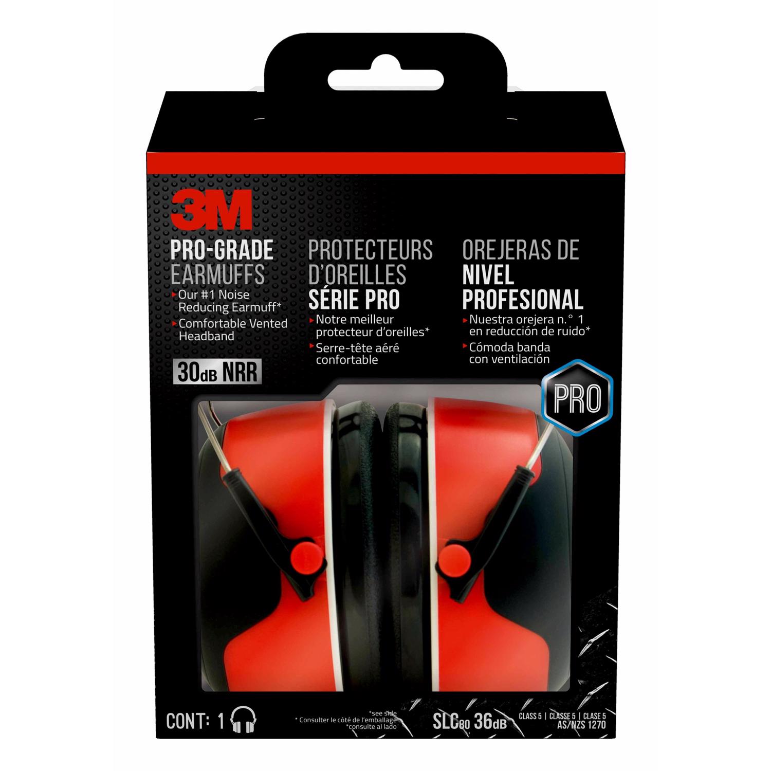 3M Pro-Grade 30 dB Steel Earmuffs Mulit-Colored 1 pair - Intensery