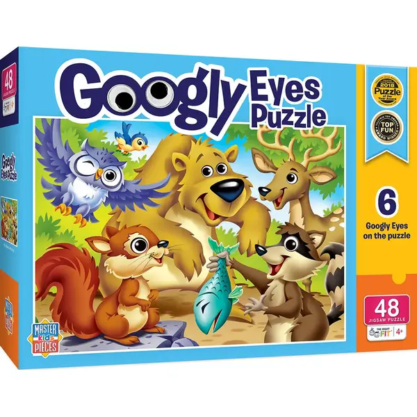 Masterpiece Puzzle 48-Piece Googly Eyes Woodland Animals Puzzle - Intensery