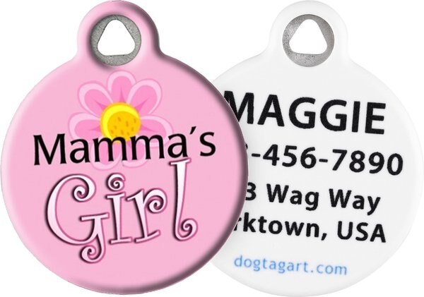 Dog Tag Art Mama's Girl Personalized Dog and Cat ID Tag - Intensery