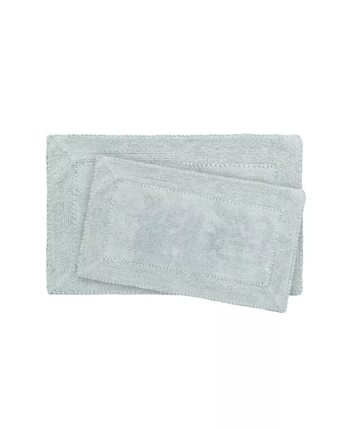 Laura Ashley Ruffle Cotton Bath Rugs， 2 Piece Set - Intensery