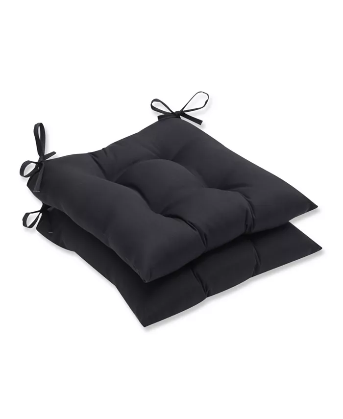 Pillow Perfect Fresco Black Wrought Iron Seat Cushion， Set of 2 - Intensery