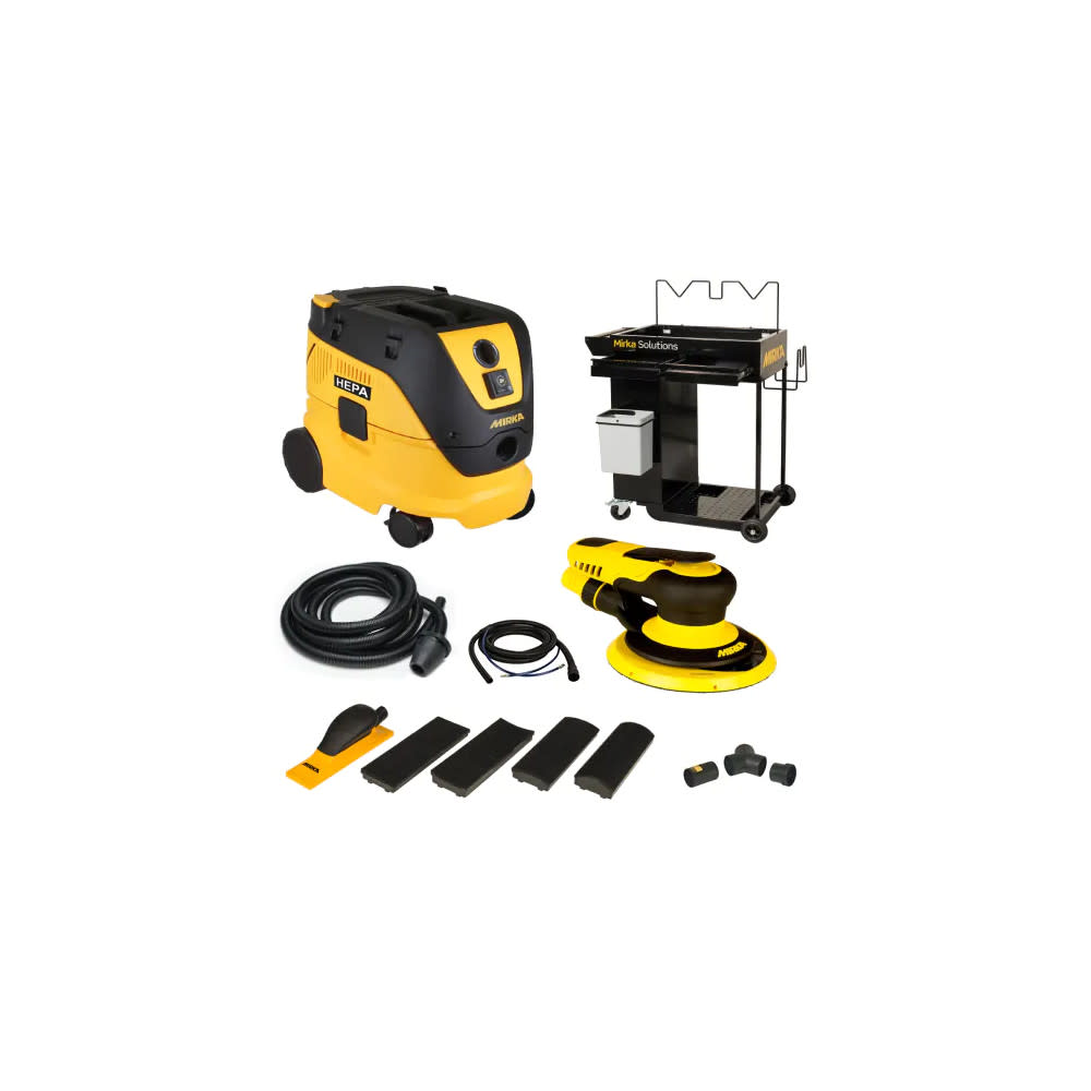 Mirka 6 8mm Orbit Sander Dust Free Cart System - Intensery