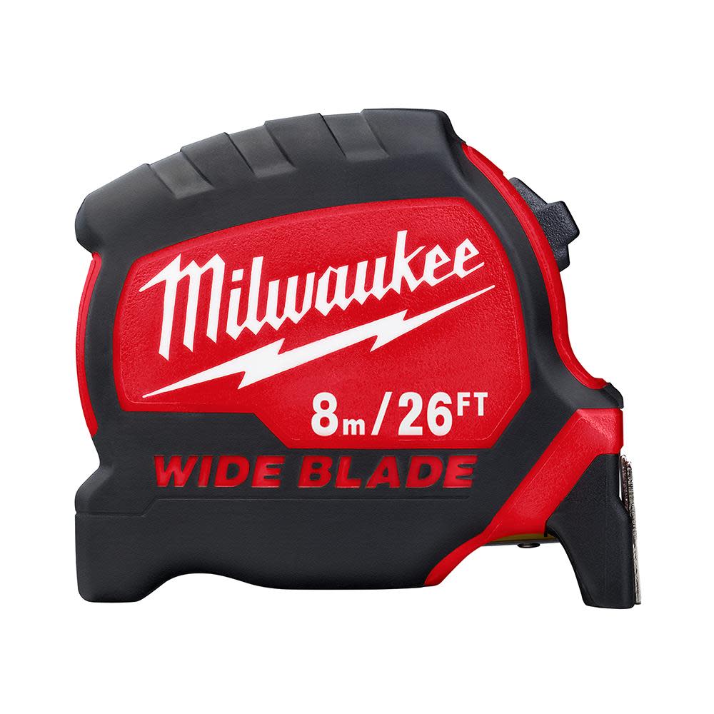 Milwaukee 8M/26Ft Wide Blade Tape Measure 48-22-0226 from Milwaukee - Intensery
