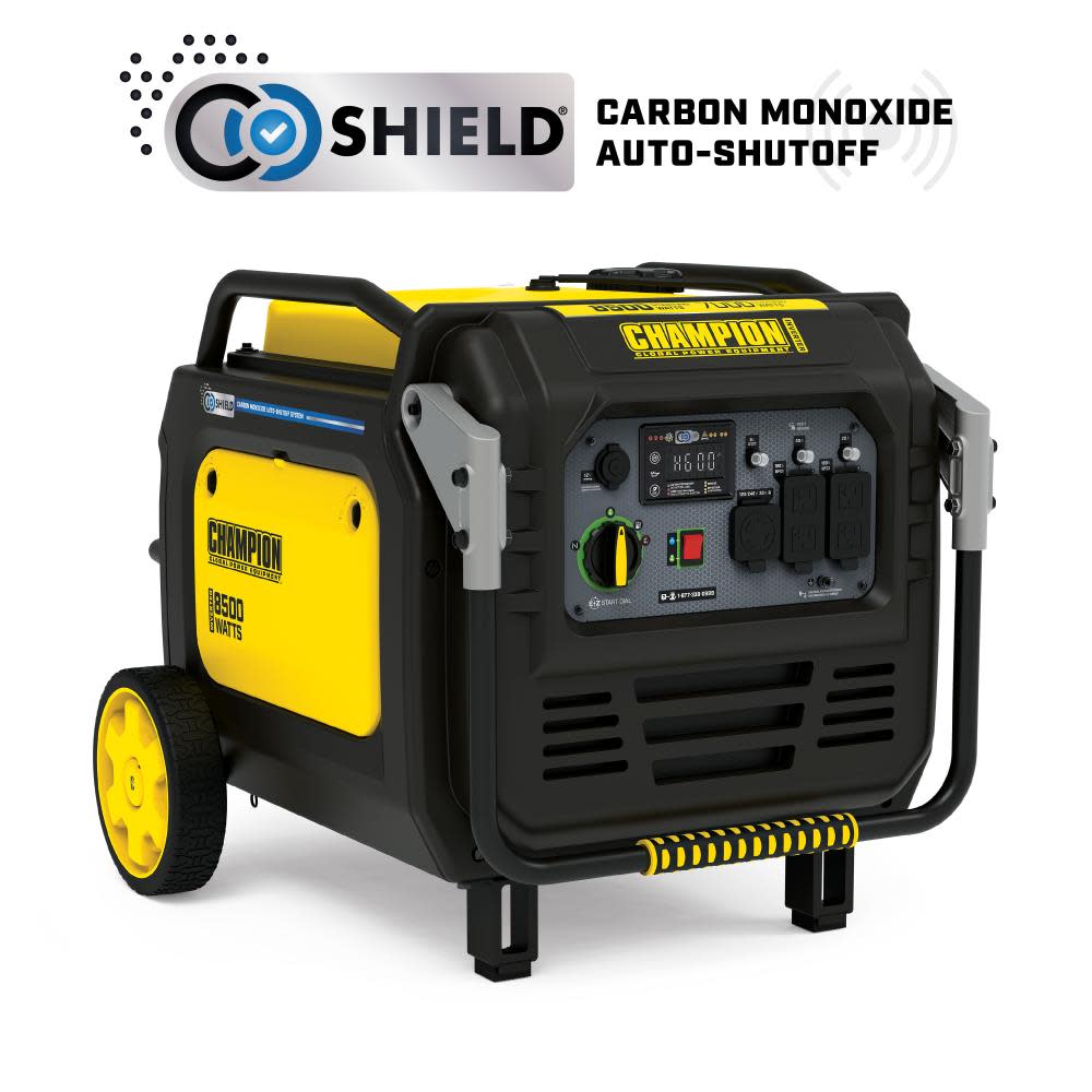 Champion 8500 Watt Portable Electric Start Inverter Generator with Quiet Technology and CO Shield - Intensery