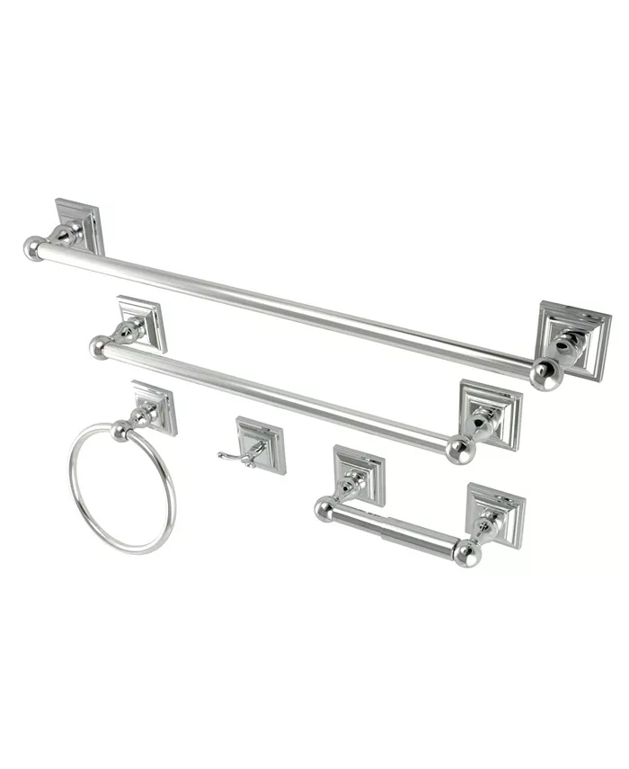 Kingston Brass Serano 5-Pc. Bathroom Accessory Set in Polished Chrome - Intensery