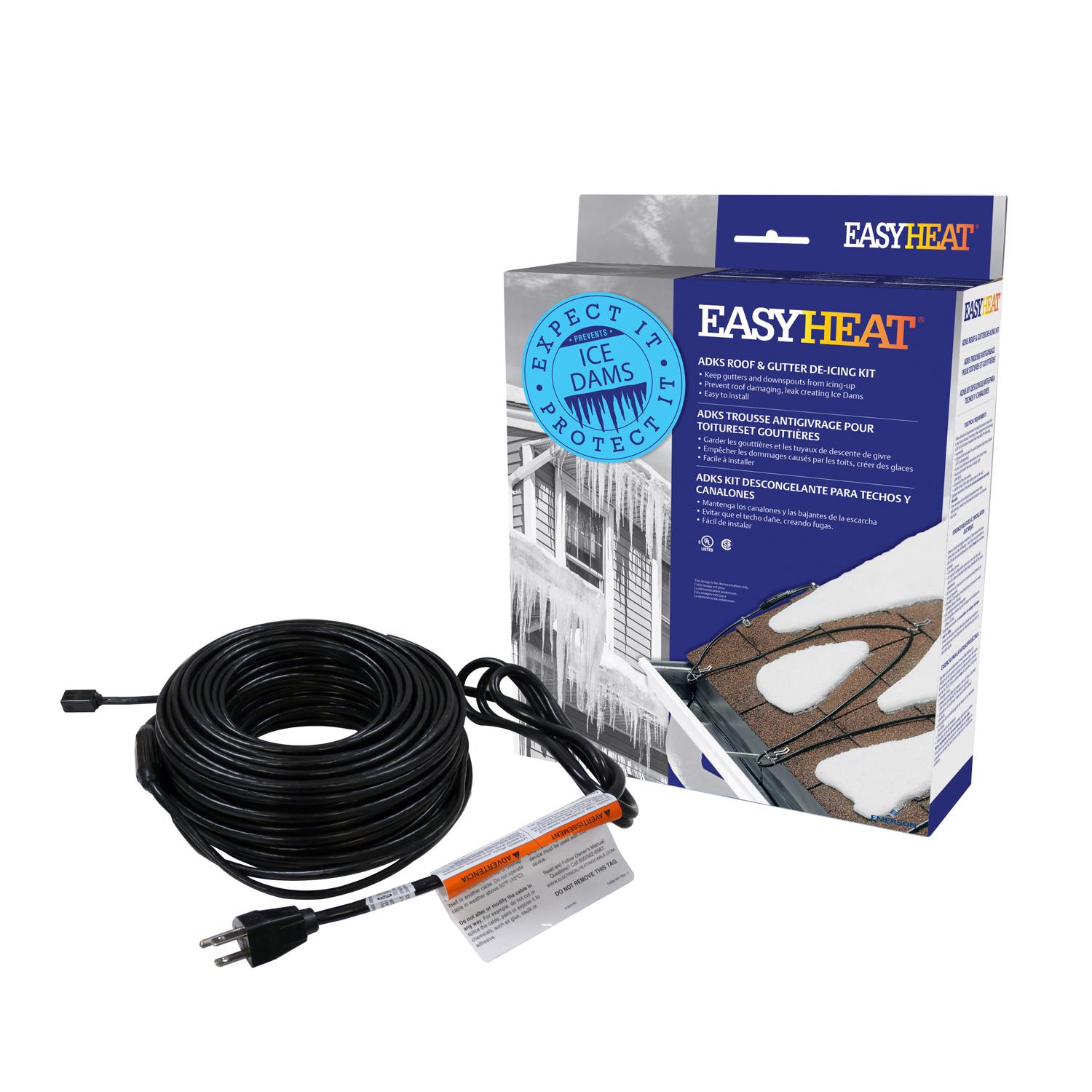 Easy Heat ADKS 120 ft. L De-Icing Cable For Roof and Gutter - Intensery