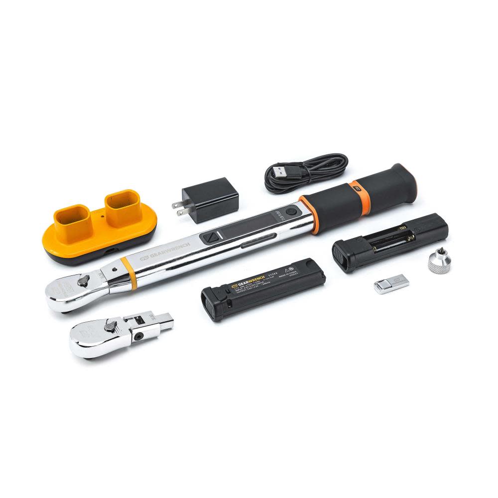 GEARWRENCH 3/8 120XP™ E Spec Electronic Interchangeable Head Torque Wrench 15 74 ft lb - Intensery