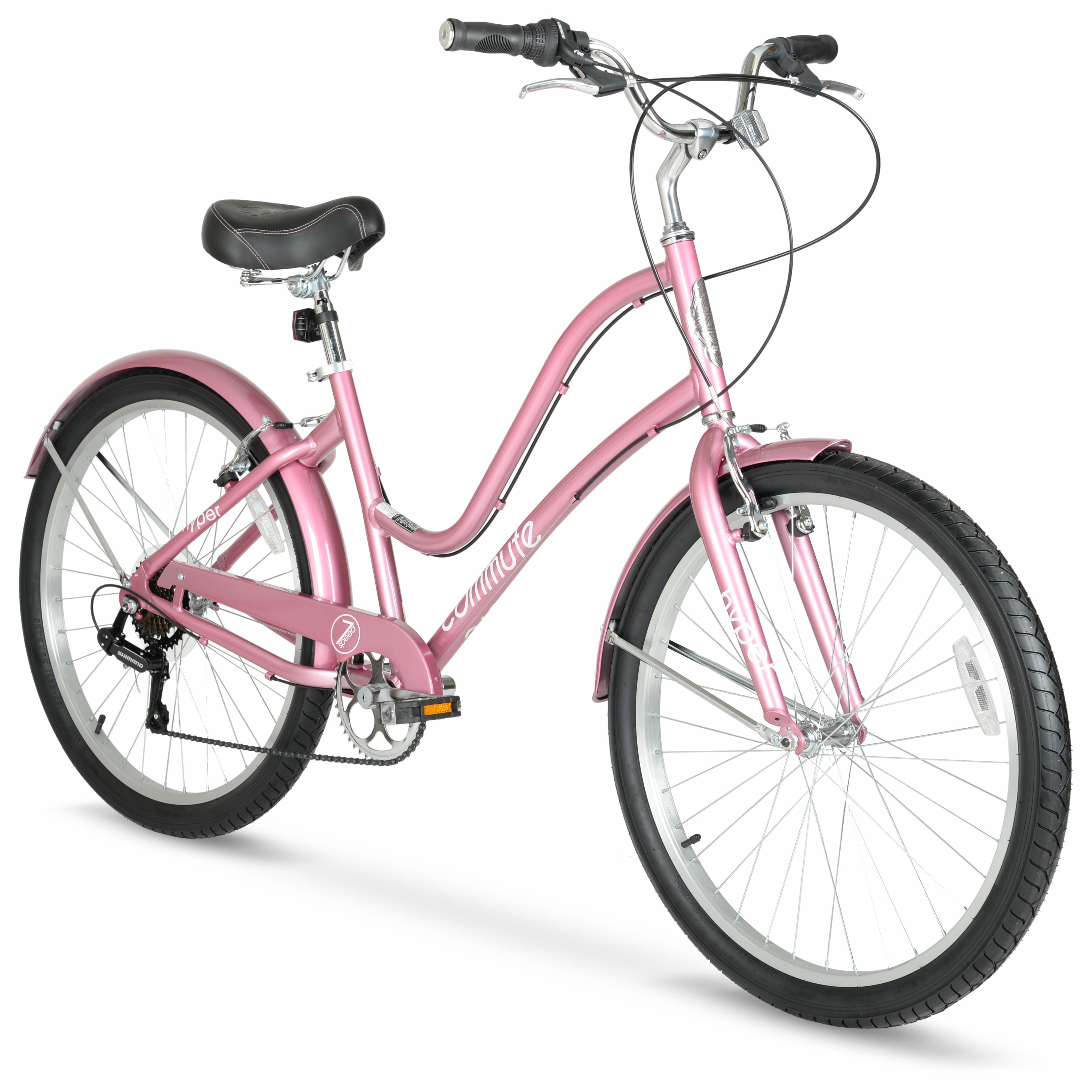 Hyper Bicycles Women’s 26″ Commuter Bike, Rose Gold - Intensery