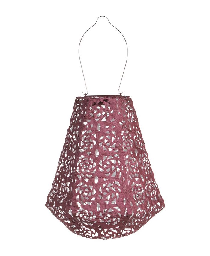 Allsop Home Garden Soji Stella Prism Metallic Orchid Solar Lantern - Intensery