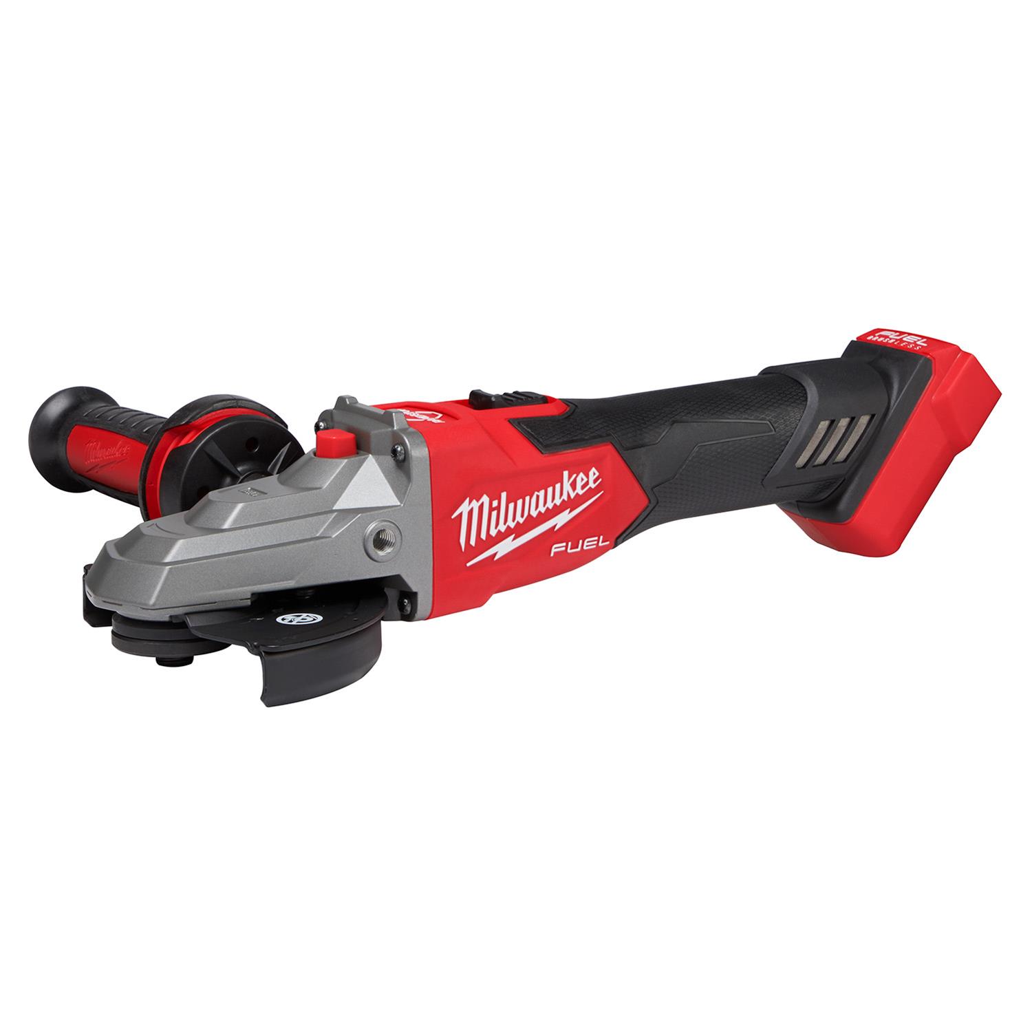 Milwaukee Tool 2887-20 Milwaukee M18 FUEL 5 in. Flathead Braking Angle Grinders with Slide Switch Lock-On - Intensery