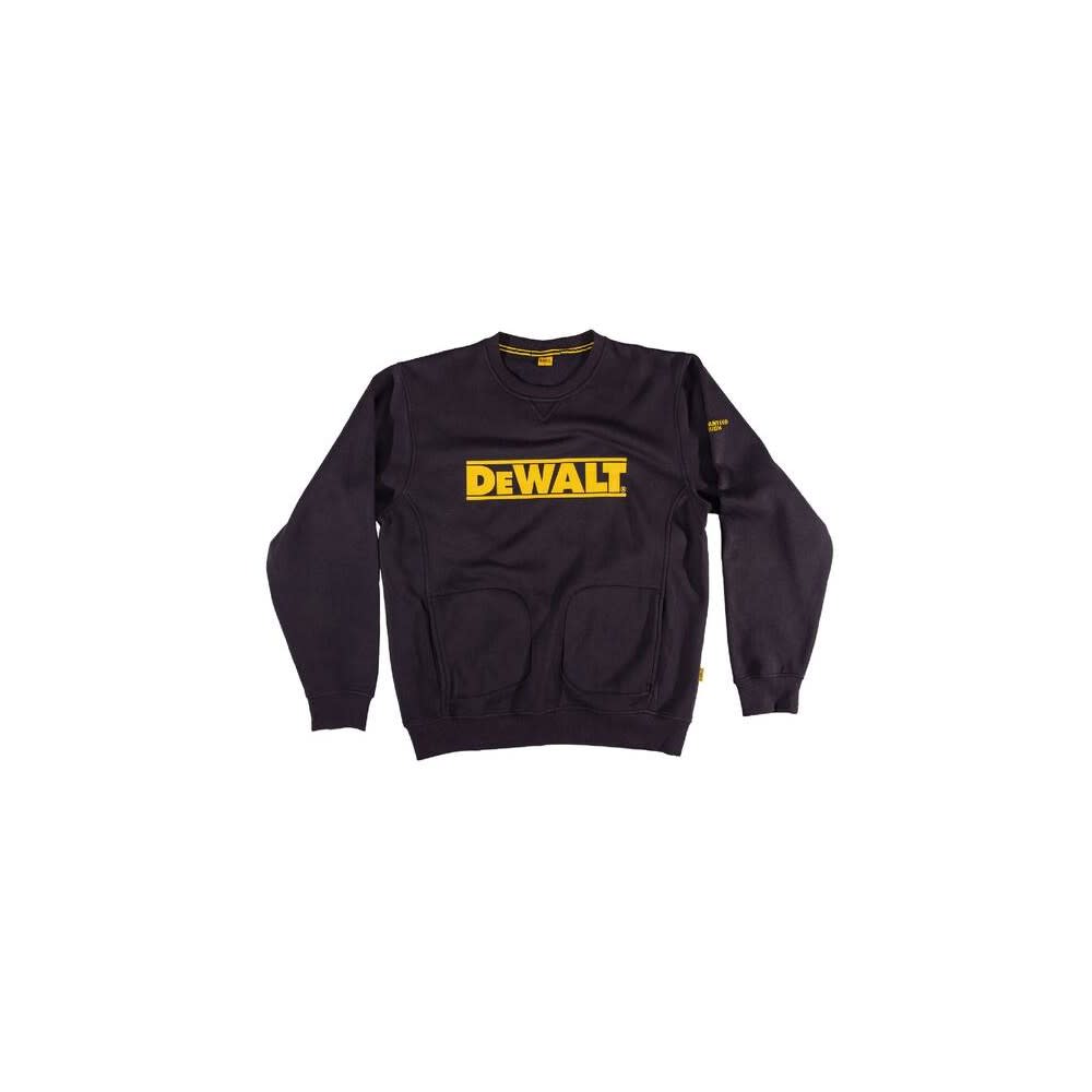 DEWALT Logo Crewneck Sweatshirt Black Medium - Intensery