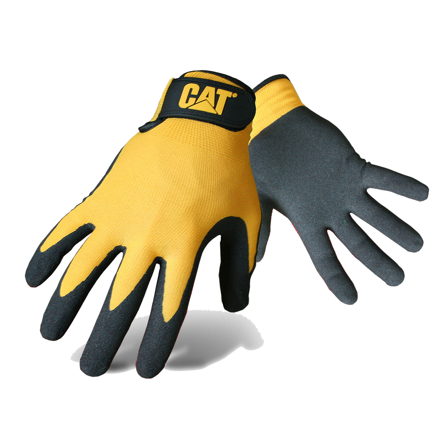 CAT Men\u0027s Indoor/Outdoor Palm Work Gloves Yellow XL 1 pair - Intensery