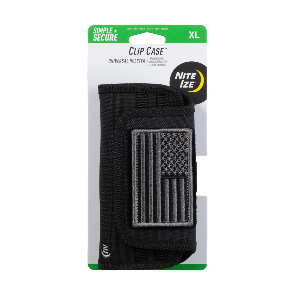 Nite Ize Clip Case Horizontal Universal Phone Holster XL USA Patch - Intensery