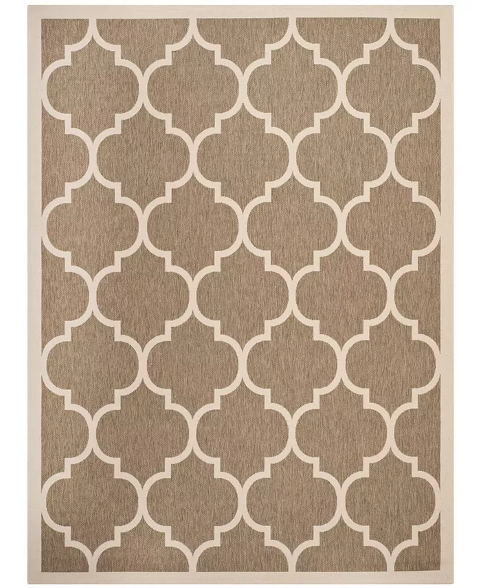 Safavieh Courtyard Brown and Bone 9' x 12' Outdoor Area Rug - Intensery