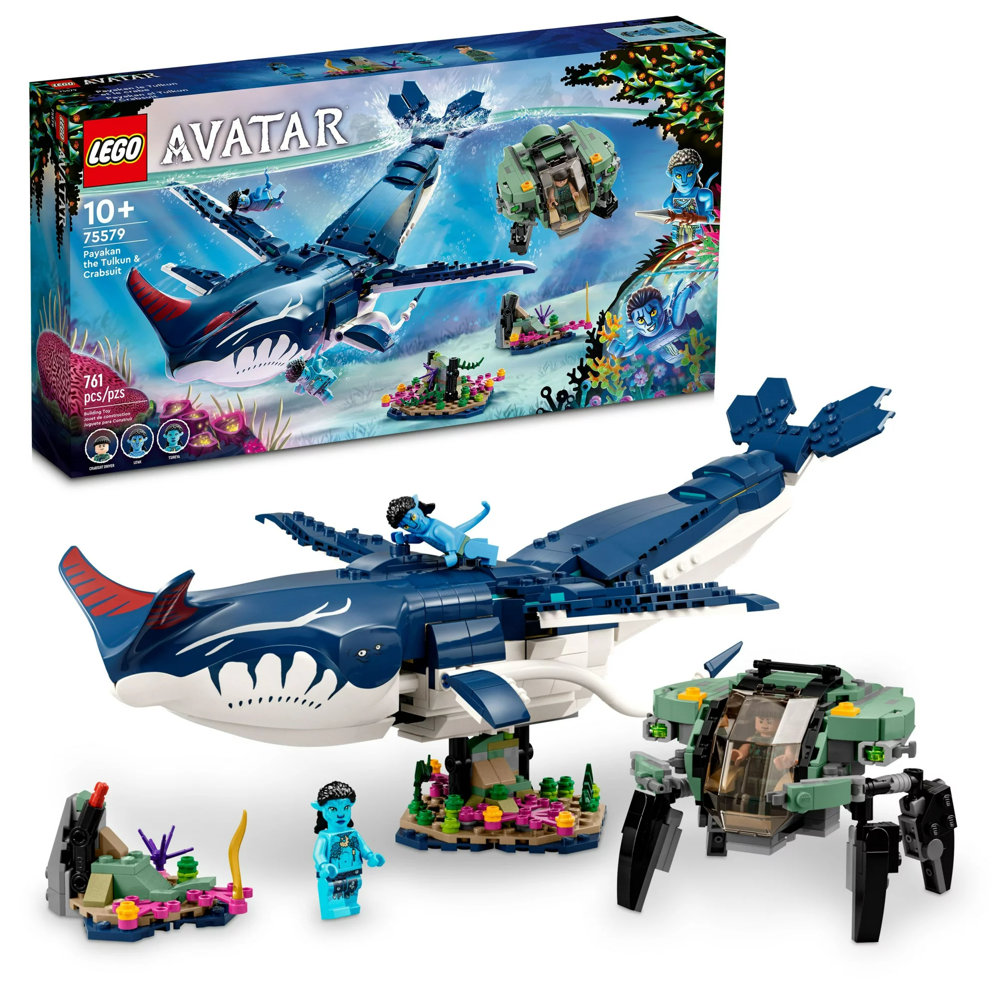Lego Avatar: The Way of Water Payakan the Tulkun and Crabsuit 75579 Building Toy Set (761 Pieces) - Intensery