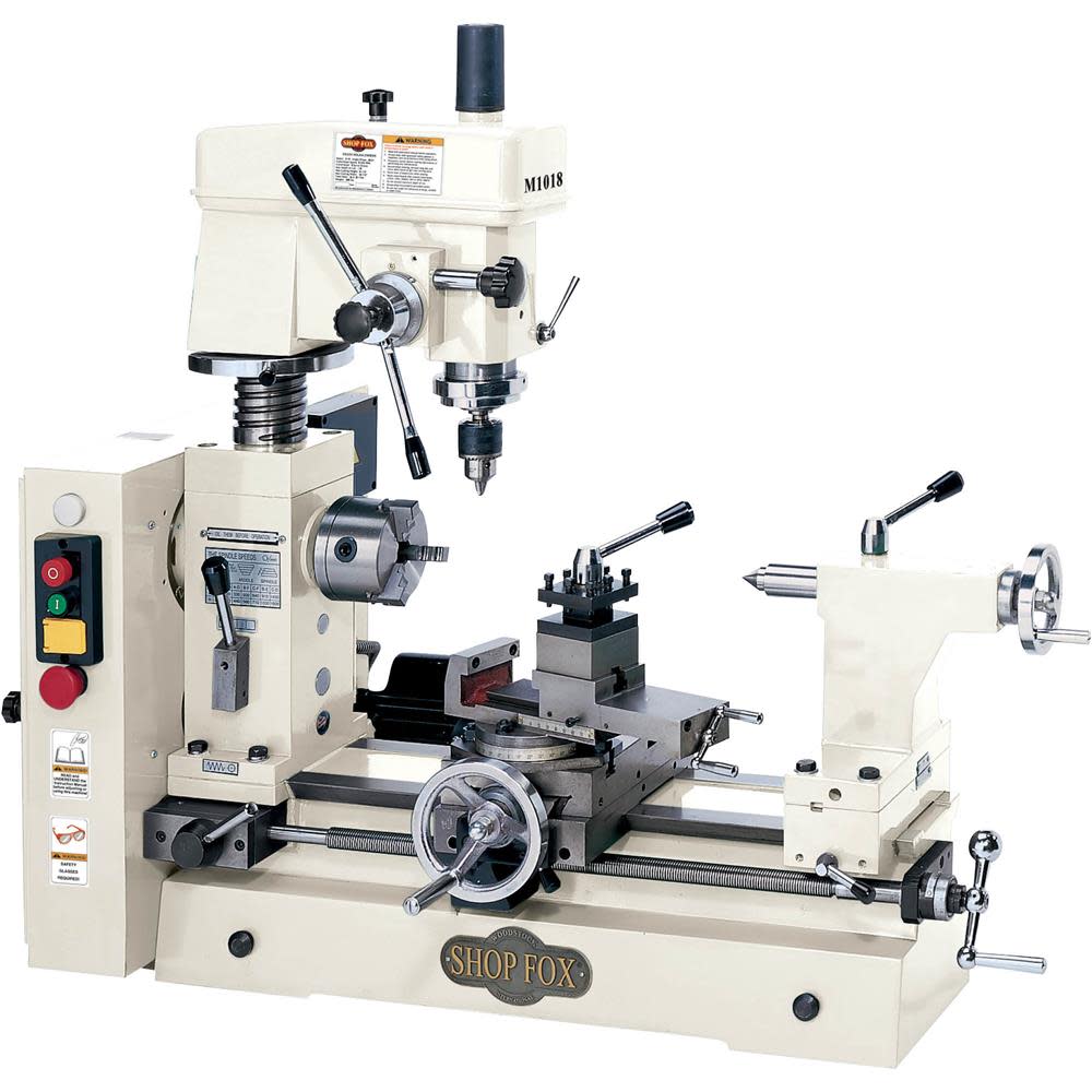 Shop Fox Combo Lathe/Mill 110V 3/4HP 1 Phase Small - Intensery
