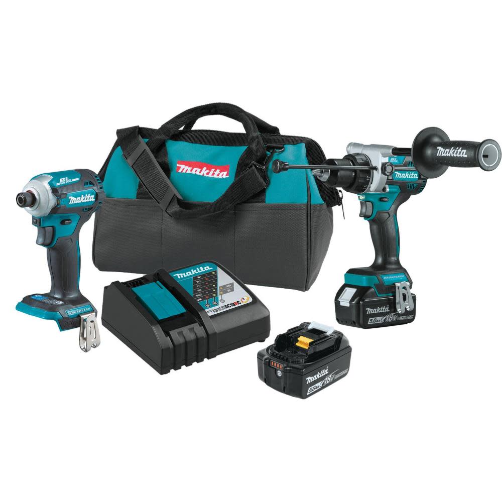 Makita 18V LXT Lithium-Ion Brushless Cordless 2 Piece Combo Kit 5.0Ah XT288T from Makita - Intensery